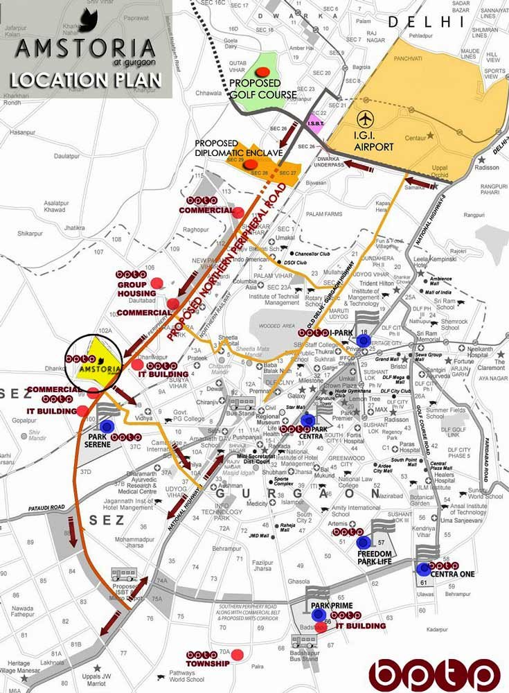 BPTP 102 Eden Estate Location Map