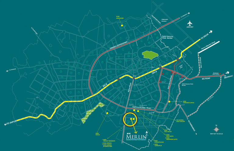 M3M Merlin Location Map