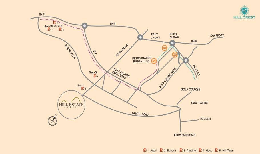 Supertech Hill Estate Location Map
