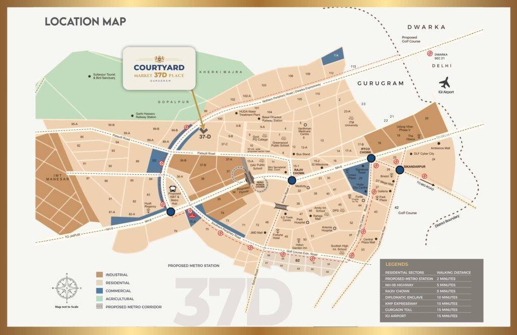 Royal Green Courtyard 37D Location Map
