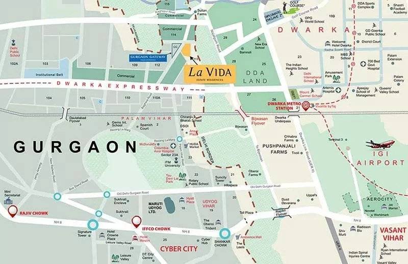 Tata La Vida Location Map