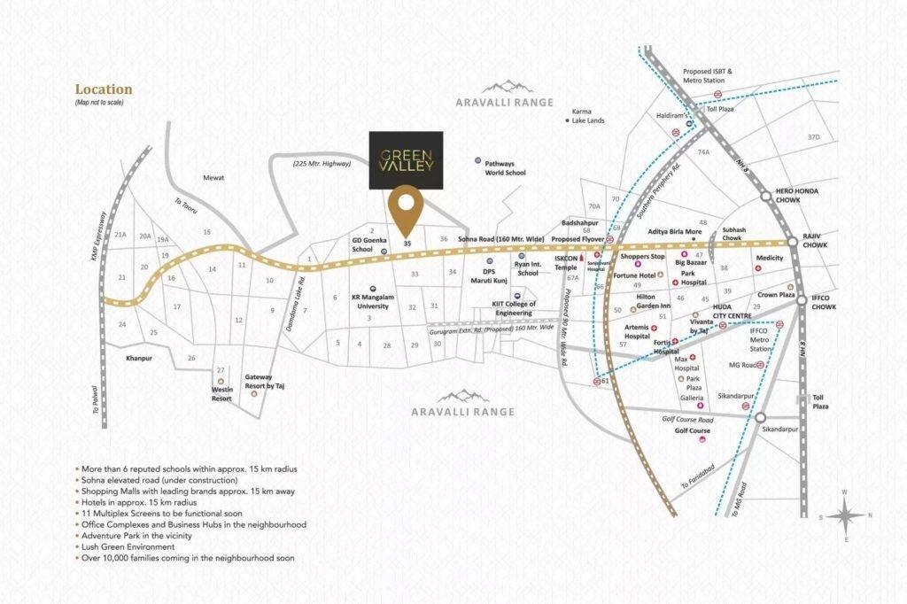 Green Valley Independent Floors Location Map