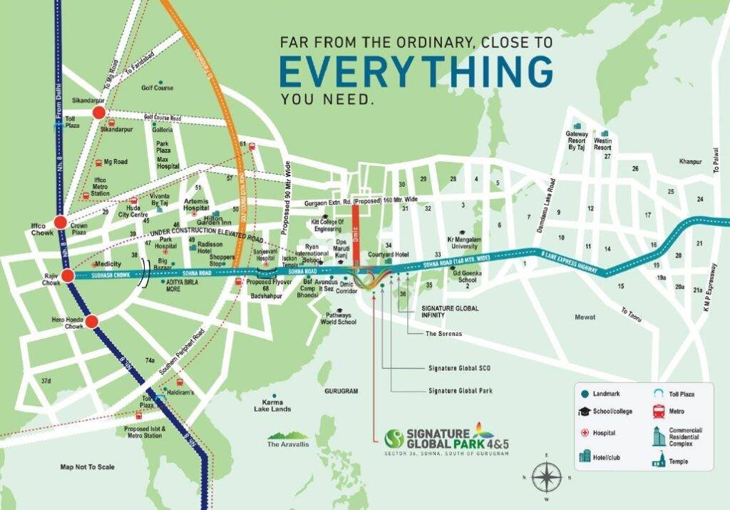 Signature Global Park 4 And 5 Phase 2 Location Map