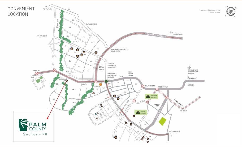 Pyramid Palm County Location Map