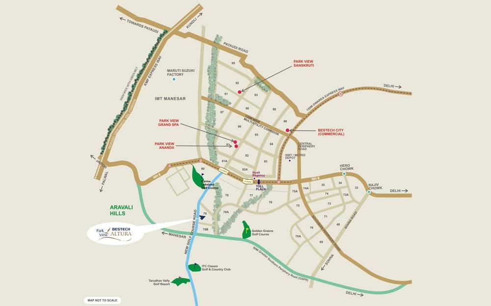 Bestech Park View Altura Location Map