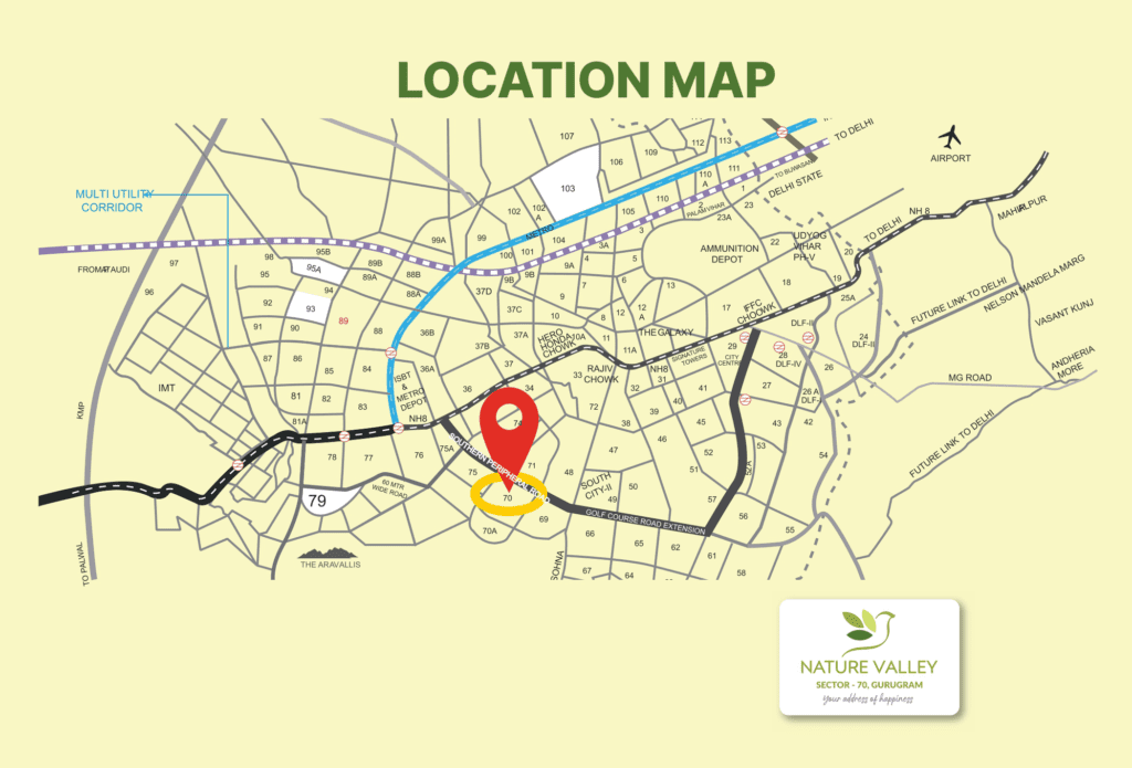 Shree Vardhman Nature Valley Gurgaon Location Map