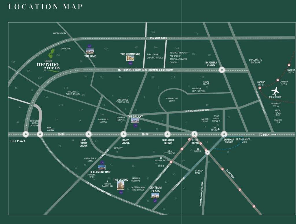 Satya Merano Greens Location Map