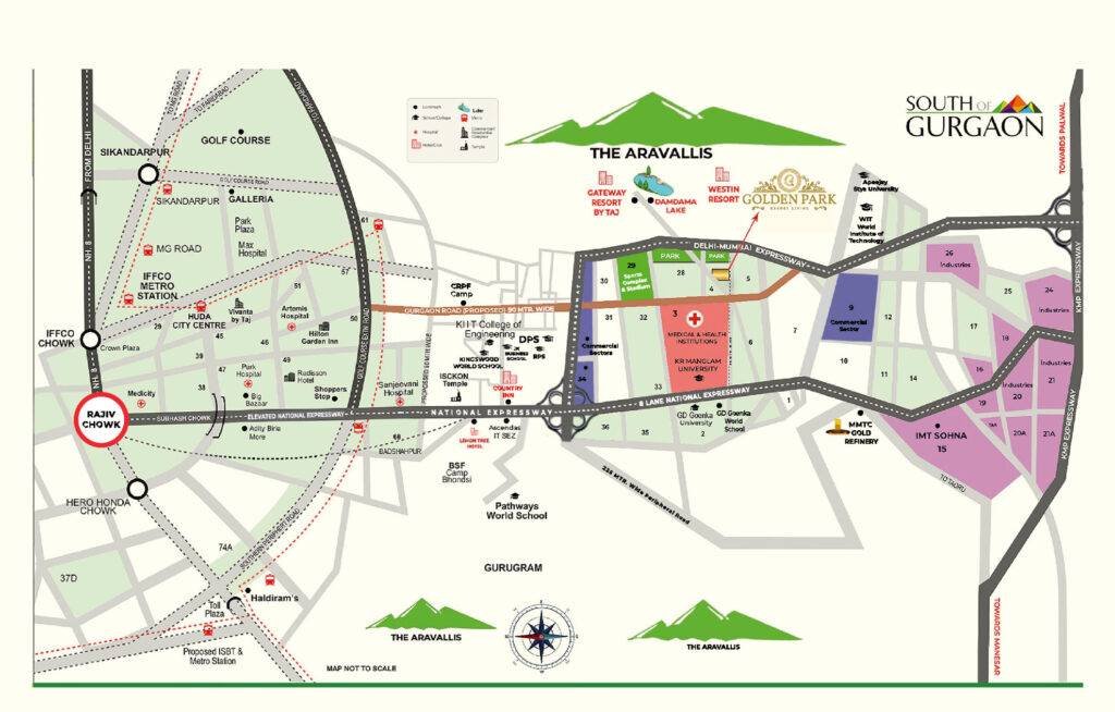 Ireo plots sector 4 sohna location map