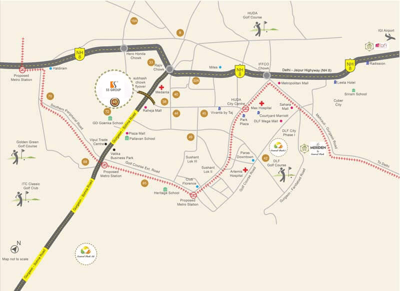 SS East Point gurgaon Location Map