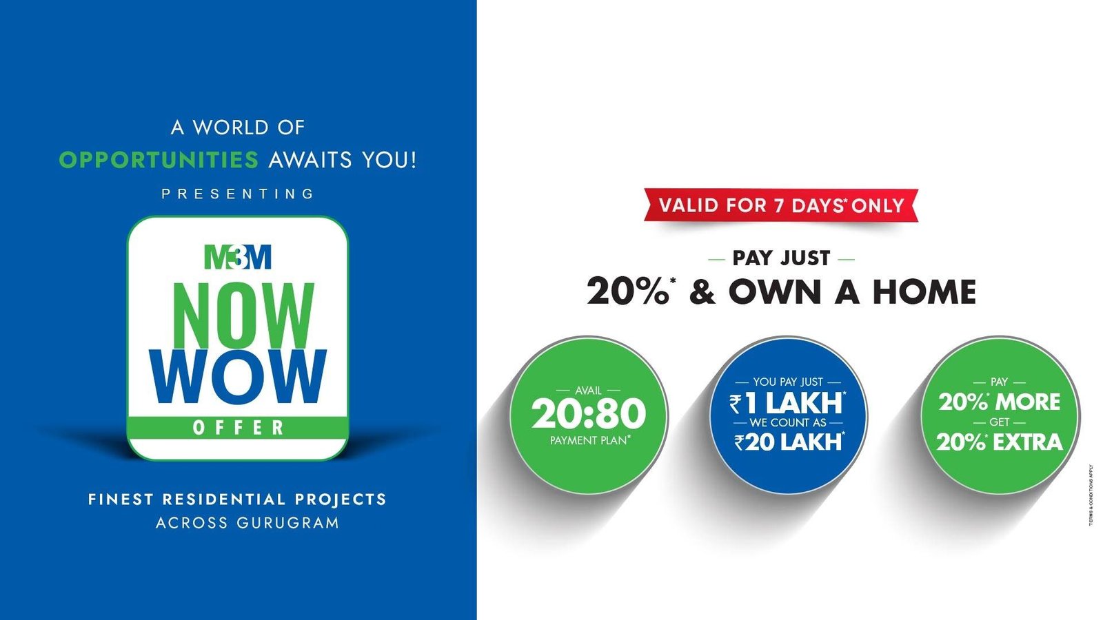 M3M India Presents M3M Now Wow Offer on Residential Projects Gurugram