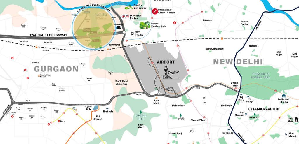 M3M Mansion Gurgaon Location Map