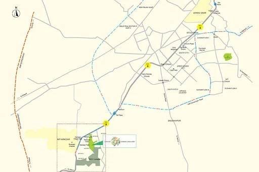 Sobha Karma Lakelands Location Map