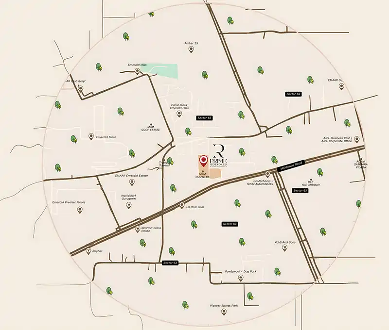 Prime Residences Location Map