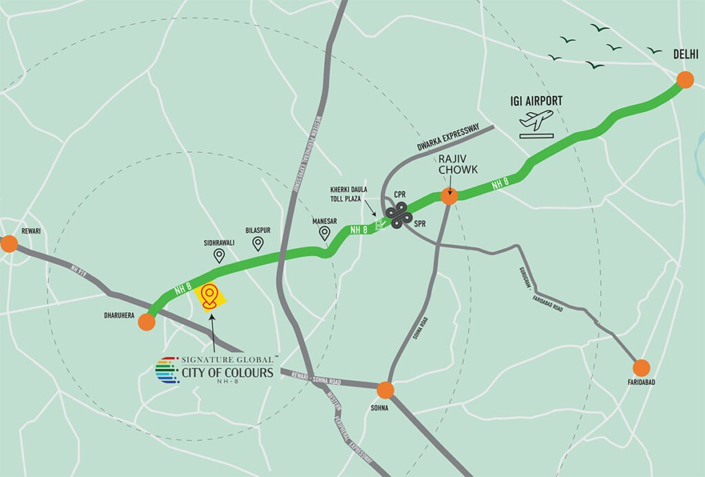Signature-Global-Spectrum-Square-Sidhrawali-Location-Map