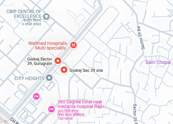 Godrej Alira Sector 39 Gurgaon Locatioin Map