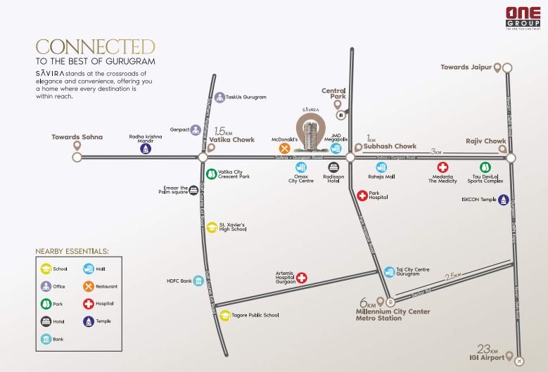 One Group The Saavira Location Map