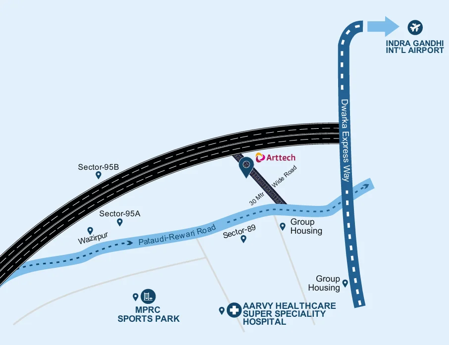 ArtTech The Story House Sector 89A Gurgaon Location Map
