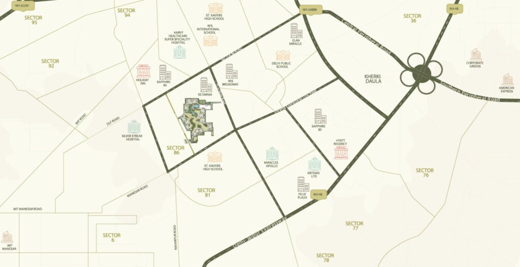 Emaar Serenity Hills Location Map