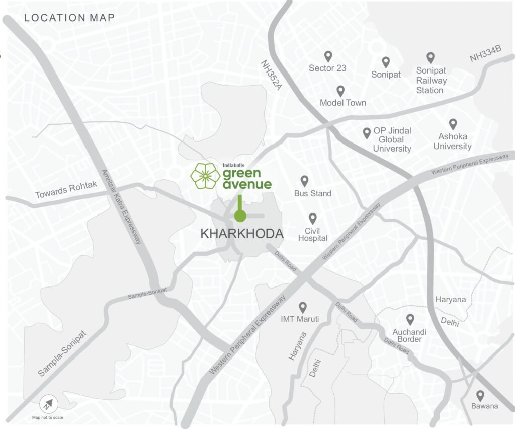 Indiabulls Green Avenue Location Map