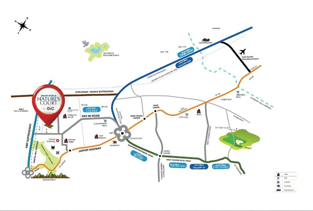 Smartworld Natures Court location Map